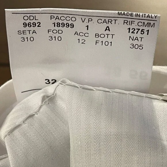 NWOT Canali Men's Tessuto Trousers in Black size 38